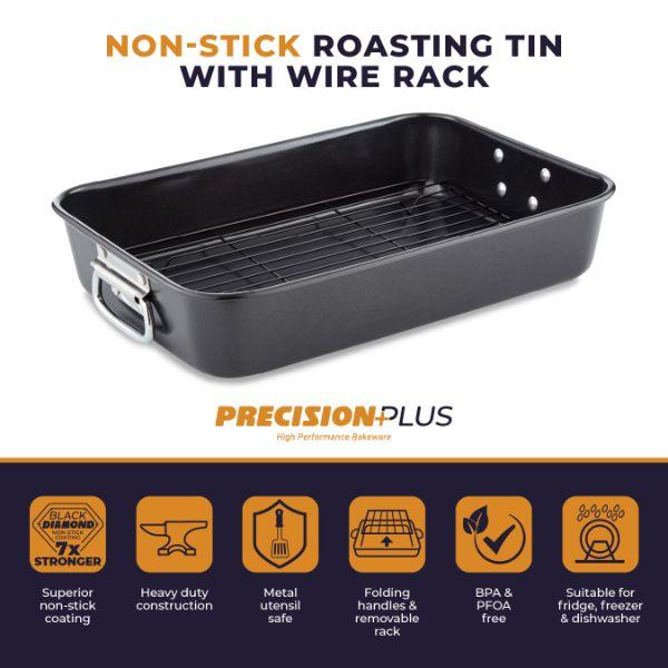 Non-Stick Roaster with Rack 40x28x7.5cm