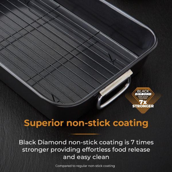 Non-Stick Roaster with Rack 40x28x7.5cm