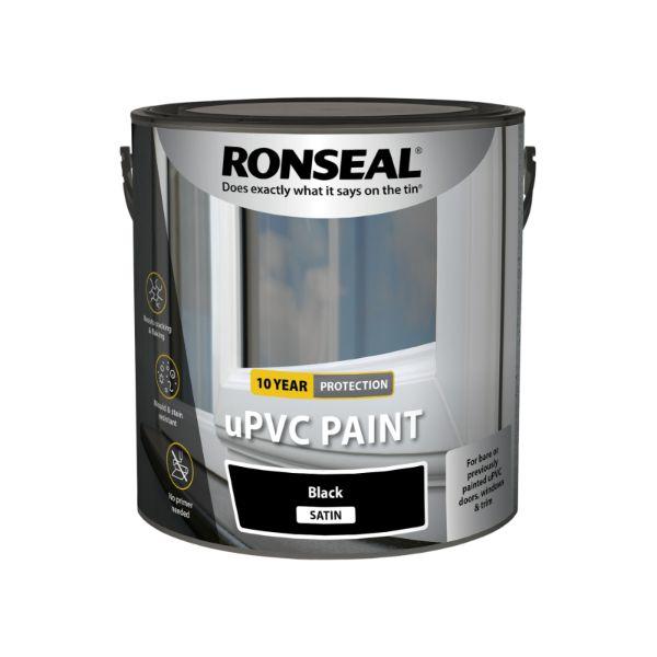 Ronseal Upvc Paint Black Satin 2.5L