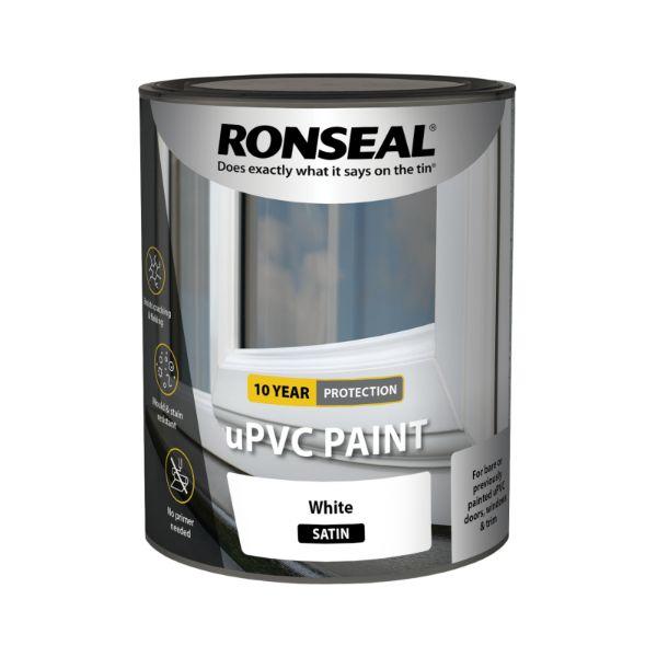 Ronseal Upvc Paint White Satin 750Ml