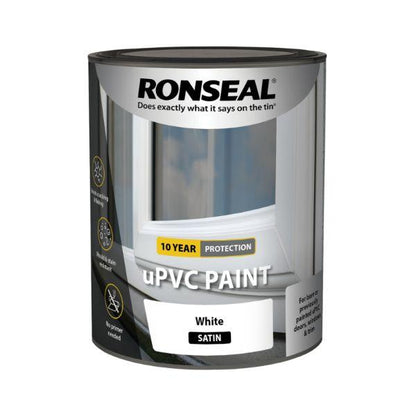 Ronseal Upvc Paint White Satin 750Ml