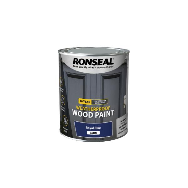 10 Yr Weatherproof Wood Paint Royal Blue Satin 750ml