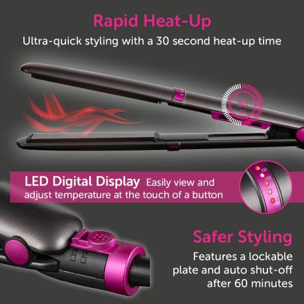 CARMEN Neon Hair Straightener LED