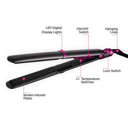 CARMEN Neon Hair Straightener LED