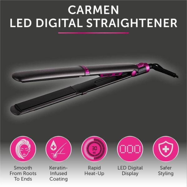 CARMEN Neon Hair Straightener LED