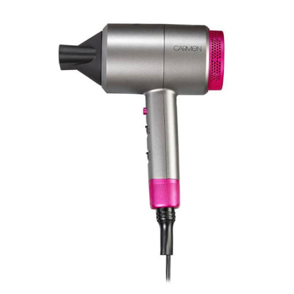Carmen 1800W Neon DC Pro Hair Dryer Grey &amp; Pink