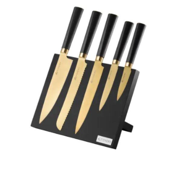 Viners Titan Gold 6 Piece Knife Block Giftbox