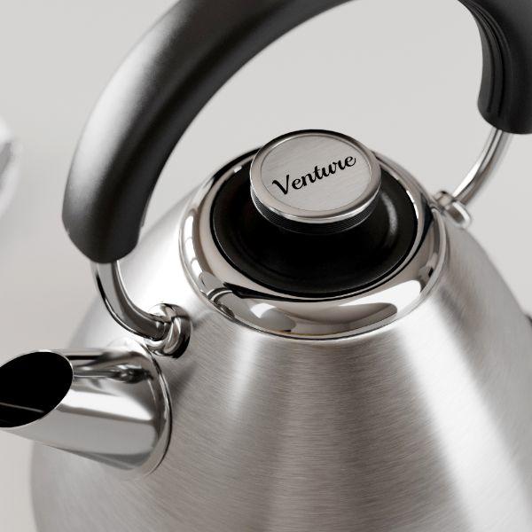 Morphy Richards Venture Metal Pyramid 1.5L Kettle
