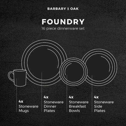 Barbary &amp; Oak Foundry 16 Piece Dinnerware