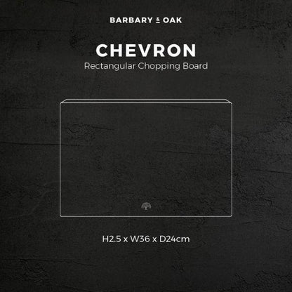 Barbary &amp; Oak Rectangle Chopping Board Chevron