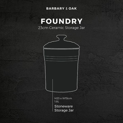 Barbary &amp; Oak 23cm Ceramic Storage Jar