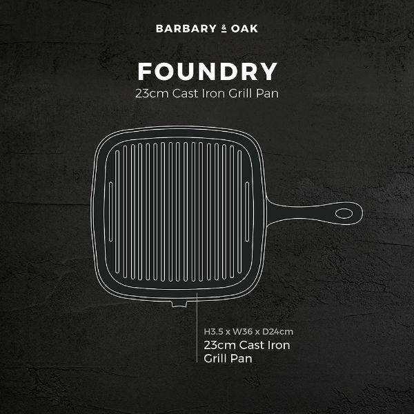 Barbary &amp; Oak 23cm Grill Pan