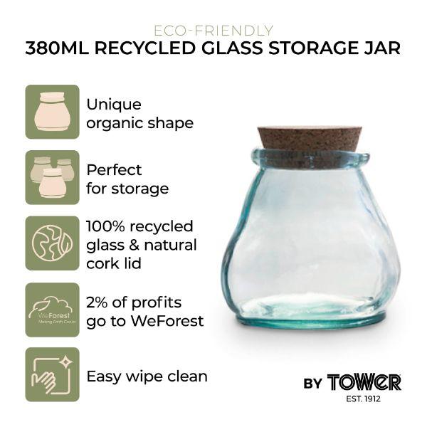 Barbary &amp; Oak 380ml Recycled Glass Jar