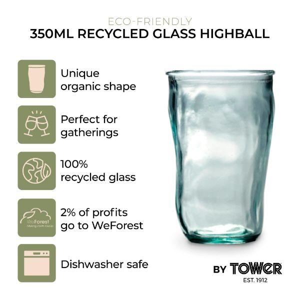 Barbary &amp; Oak 350ml Recycled Glass Highball