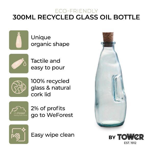 Barbary &amp; Oak Recycled Glass Oil Bottle