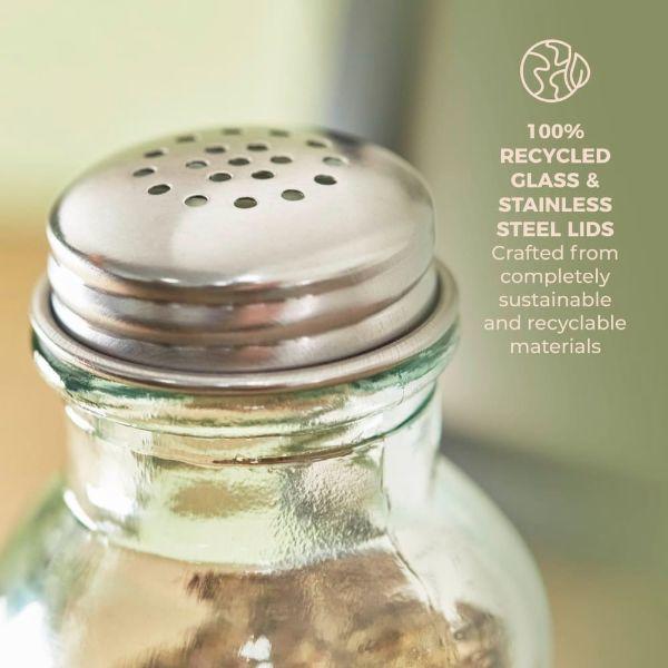 Barbary &amp; Oak Recycled Glass Salt &amp; Pepper Shaker Set