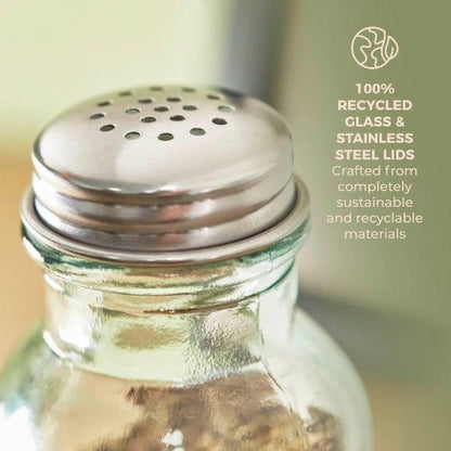 Barbary &amp; Oak Recycled Glass Salt &amp; Pepper Shaker Set