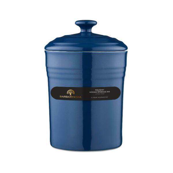 Barbary &amp; Oak 23Cm Ceramic Storage Jar Blue