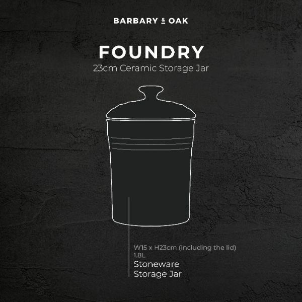 Barbary &amp; Oak 23Cm Ceramic Storage Jar Blue