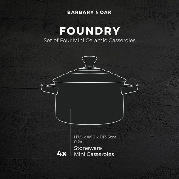 Barbary &amp; Oak Set of 4 Mini Casseroles