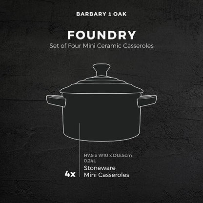 Barbary &amp; Oak Set of 4 Mini Casseroles