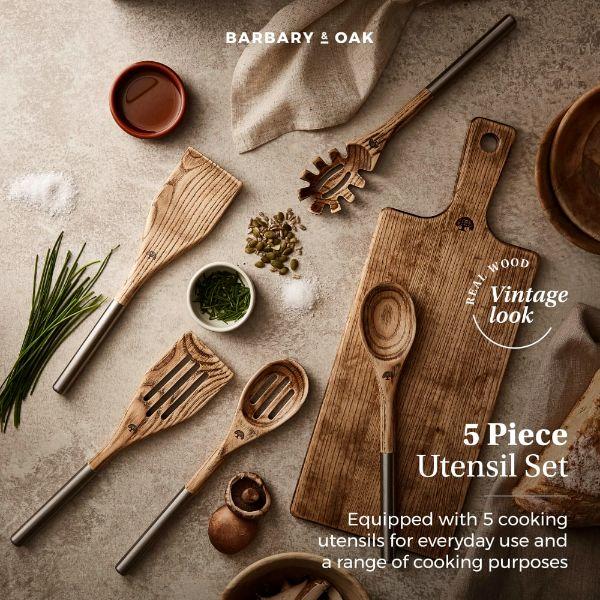 Barbary &amp; Oak Hoxton 5 Piece Utensil Set with Holder