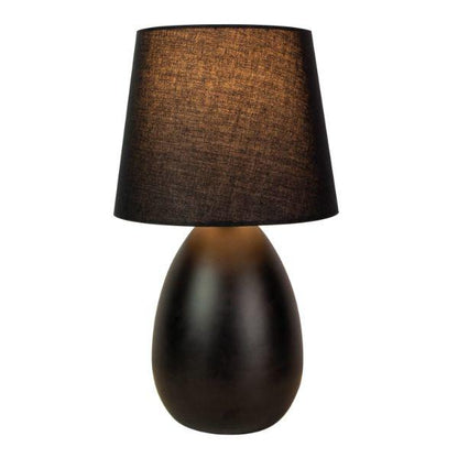 Black Metal Oval Base Table Lamp