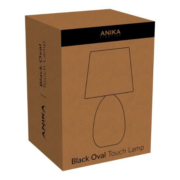 Black Metal Oval Base Table Lamp