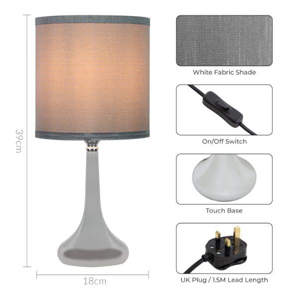 Sarav Chrome Touch Lamp