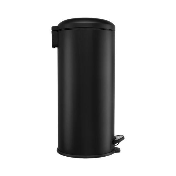 Black &amp; Decker 30L Dome Lid Pedal Bin - Matt Black