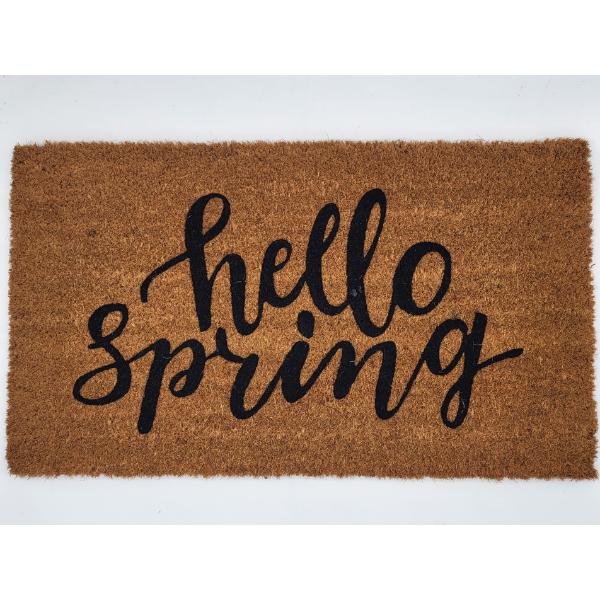 Printed Coir Mat 40cm x 70cm - HELLO SPRING