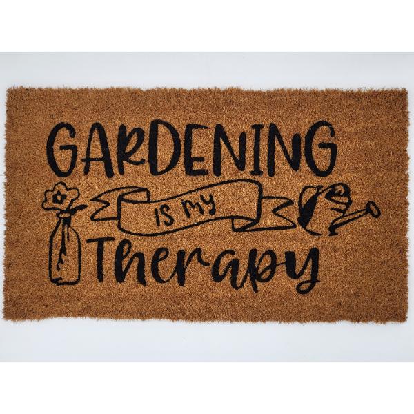 Printed Coir Mat 40cm x 70cm - GARDENING IS MY THERAPY