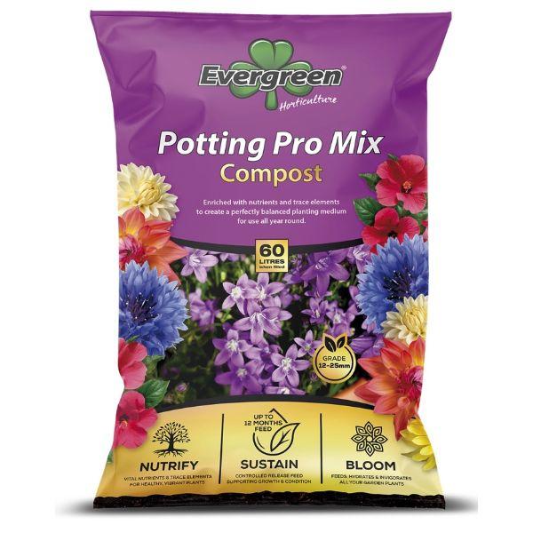 Evergreen Potting Pro Mix Compost 60L