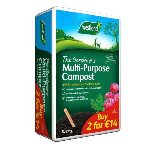 Westland Multi Purpose Compost 80L Bale Flashed 2 for €14