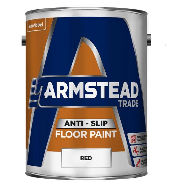 Armstead Trade Anti Slip Floor Paint Red 5L