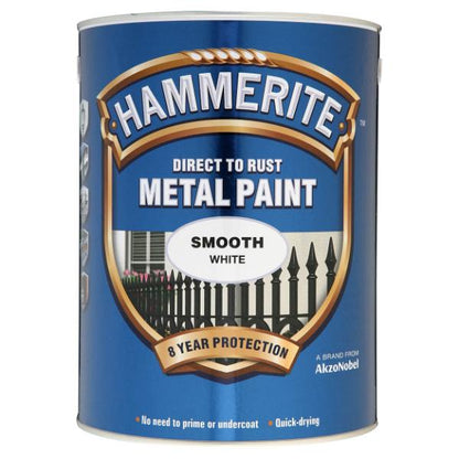 Hammerite Metal Paint Smooth White 5L