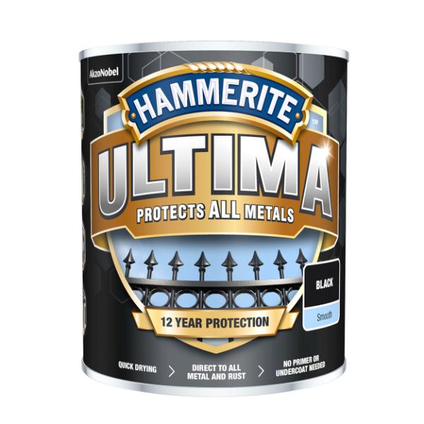 Hammerite Ultima Smooth Black 750ml