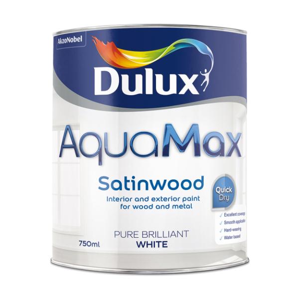Dulux Aquamax Satinwood Pure Brilliant White 5L