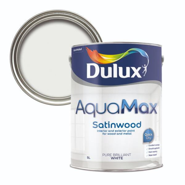 Dulux Aquamax Satinwood Pure Brilliant White 5L