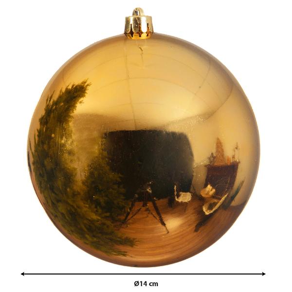 Christmas Shatterproof Gold 14 Cm Bauble