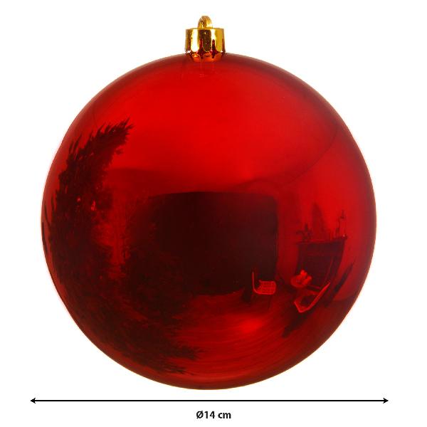 Christmas Shatterproof Red 14 Cm Bauble
