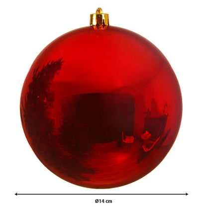 Christmas Shatterproof Red 14 Cm Bauble