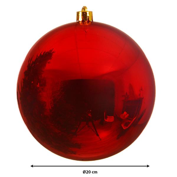 Christmas Shatterproof Red 20 Cm Bauble