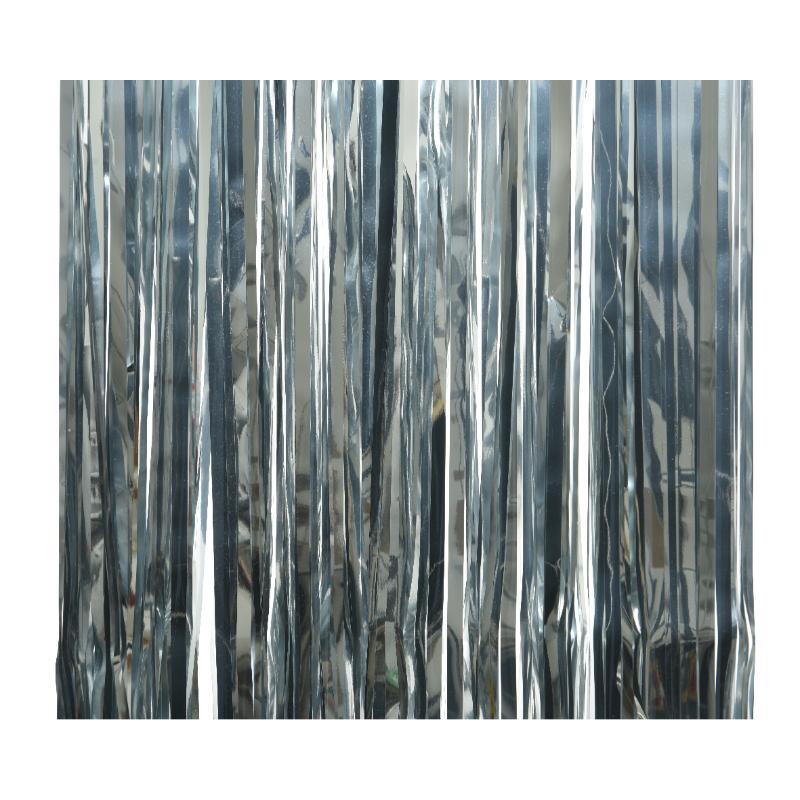 Christmas Tinsel Curtain Silver