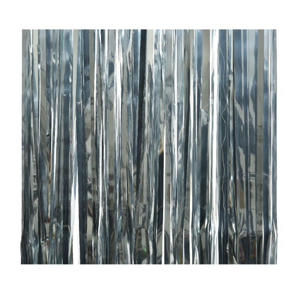 Christmas Tinsel Curtain Silver