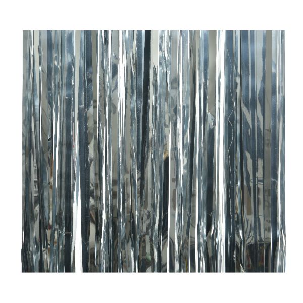 Christmas Tinsel Curtain Silver