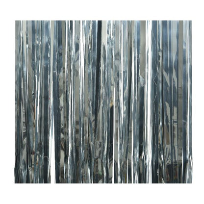 Christmas Tinsel Curtain Silver