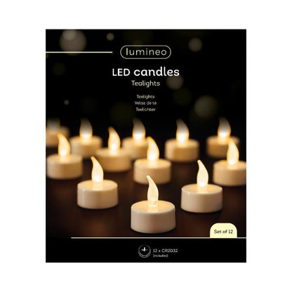 Tealight LED White 12pk