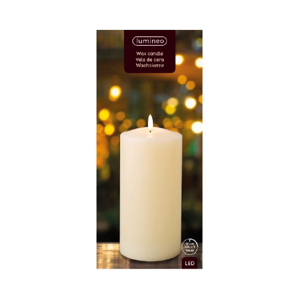 Wick Church Warm White LED Candle
