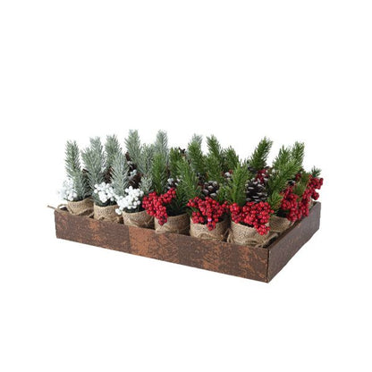 Christmas Frosted Pine Spray Decoration